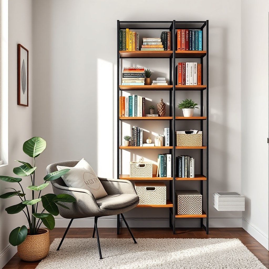 bookshelf organizer in action