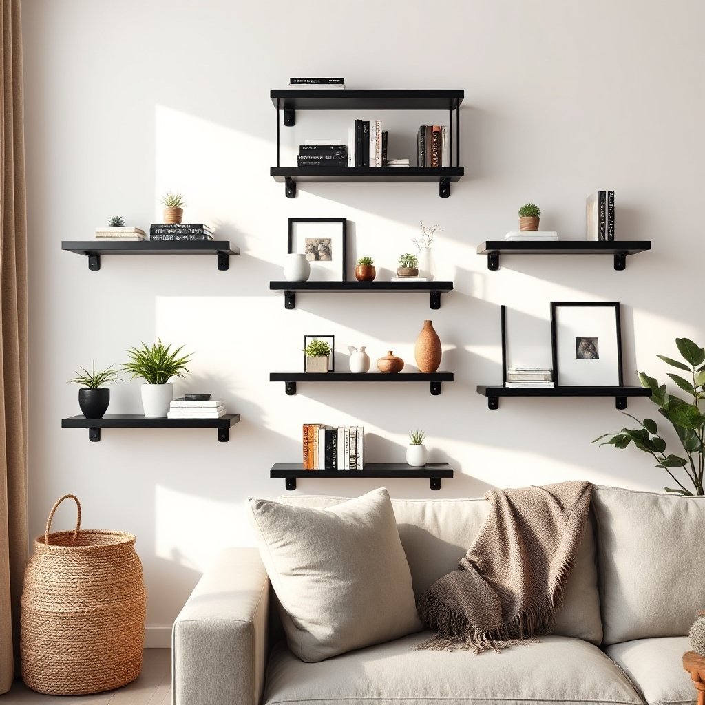 floating shelves product view